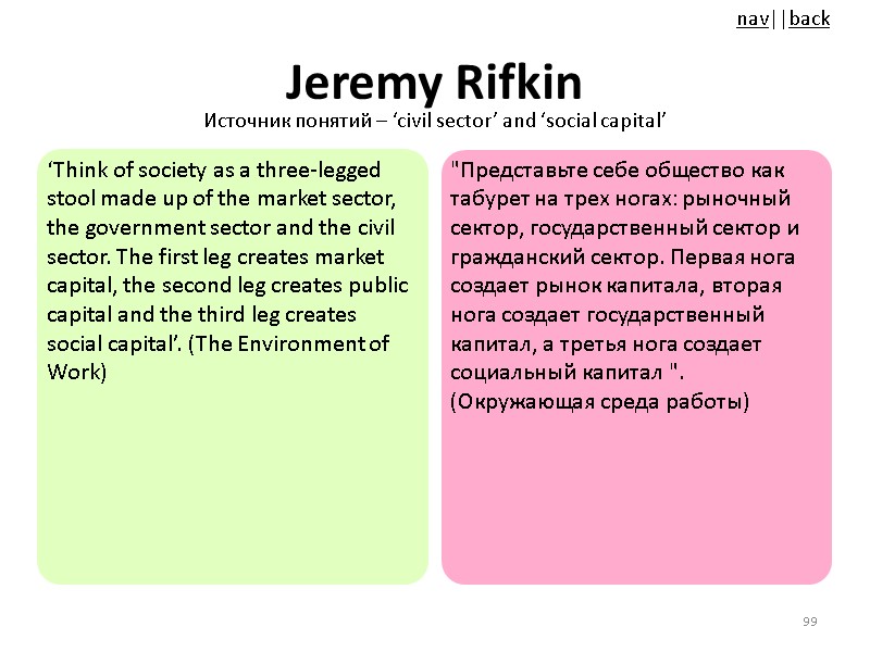 Jeremy Rifkin ‘Think of society as a three-legged stool made up of the market